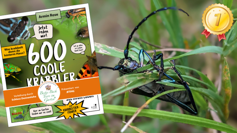 Cover "600 coole Krabbler" mit Banderole "Deutscher Gartenbuchpreis"