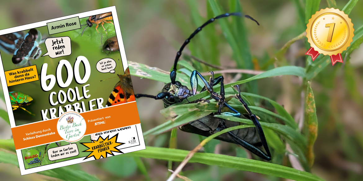 Cover "600 coole Krabbler" mit Banderole "Deutscher Gartenbuchpreis"
