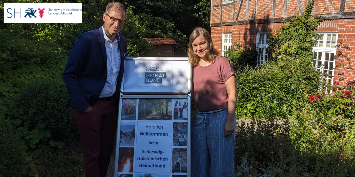 Martin Lätzel von der SH Landesbibliothek und Bernadett Skala vom SHHB