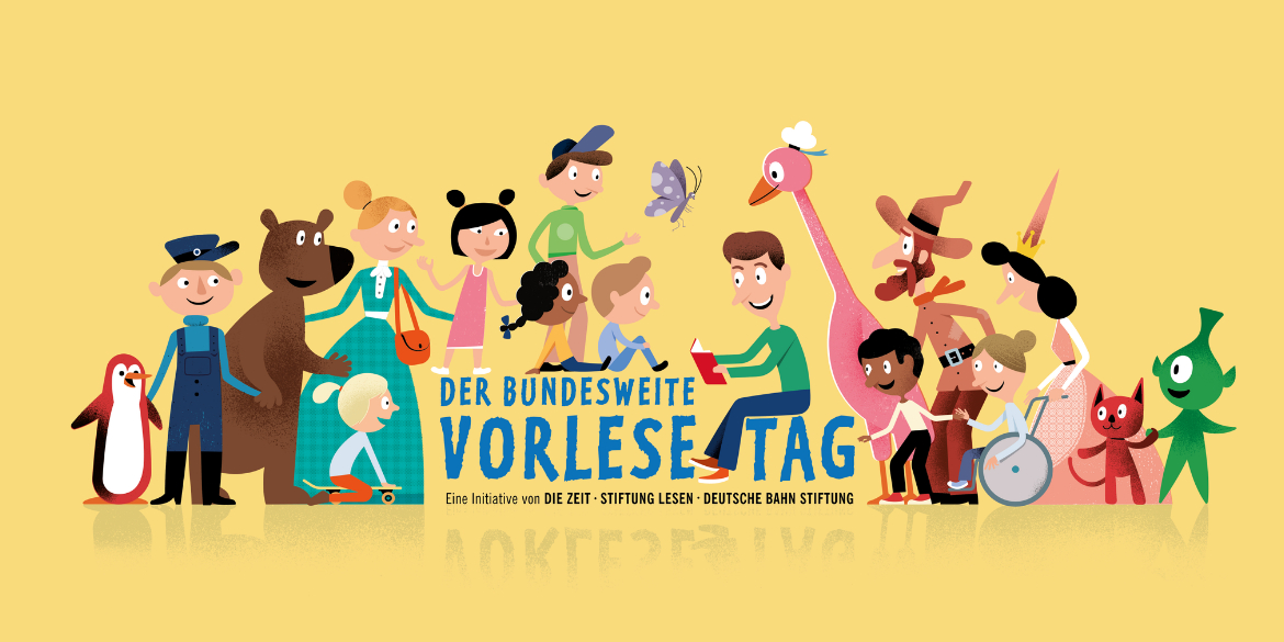 Illustration Bundesweiter Vorlesetag © Gert Albrecht für DIE ZEIT